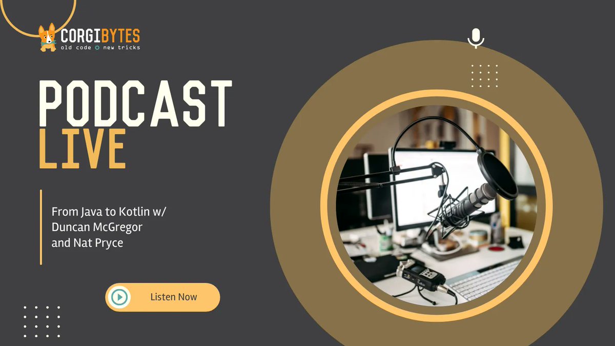 corgibytes's tweet image. There’s so much buzz around Koltin and many think it might someday replace Java…
So today, we have two special guests - @duncanmcg & @natpryce, the author of Java to Kotlin - joining us to reveal all the advantages of Kotlin and much more.
buff.ly/3ut3twh