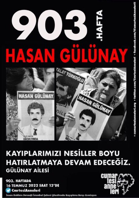 #CumartesiAnneleri903Hafta
Hasan Gülünay