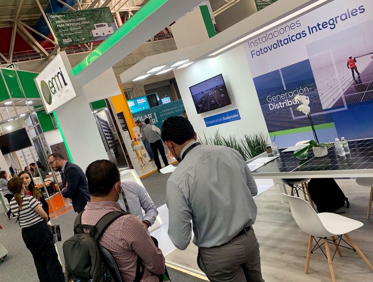 EMMI_Mexico's tweet photo. ¡Gracias por acompañarnos en Solar Power México! Tres días en los que hemos compartido nuestra experiencia, conocimiento e innovación para desarrollar proyectos de #EnergíasRenovables a través del autoconsumo fotovoltaico.☀️⚡#EMMI #SPMx2022 #AutoconsumoSolar https://t.co/3tn2OlMron