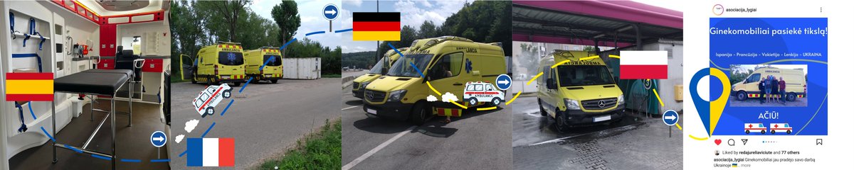 Lost Simetry (@lostsimetry) on Twitter photo 📢Entrega realizada!!!
Las 2 ambulancias de <a href="/Assoc_Equally/">Association "Lygiai" (En. Equally)</a> han llegado a su destino en Ucrania.
Muchas gracias Asociacija "Lygiai" y <a href="/jureliaviciute/">Reda Jureliaviciute</a> por haber hecho realidad esta solidaria iniciativa!👏🏼👏🏼👏🏼
.
.
.
🏁🚑🚑...🇺🇦🇵🇱🇩🇪🇫🇷🇪🇸
#Ucrania #Mujeres #ClínicaGinecológica 📢Entrega realizada!!!
Las 2 ambulancias de <a href="/Assoc_Equally/">Association "Lygiai" (En. Equally)</a> han llegado a su destino en Ucrania.
Muchas gracias Asociacija "Lygiai" y <a href="/jureliaviciute/">Reda Jureliaviciute</a> por haber hecho realidad esta solidaria iniciativa!👏🏼👏🏼👏🏼
.
.
.
🏁🚑🚑...🇺🇦🇵🇱🇩🇪🇫🇷🇪🇸
#Ucrania #Mujeres #ClínicaGinecológica