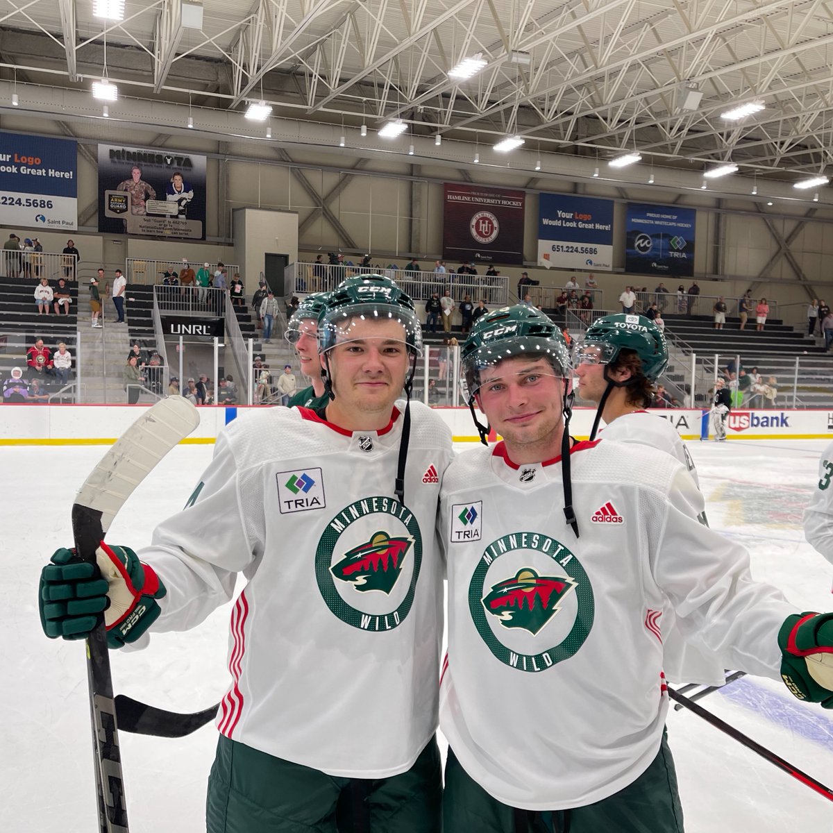 mnwild's tweet photo. Jack Peart 2021 🤝 Max Strand 2022 

        Mr. Hockey Award Winners

#mnwild https://t.co/tp6kWfWEOf