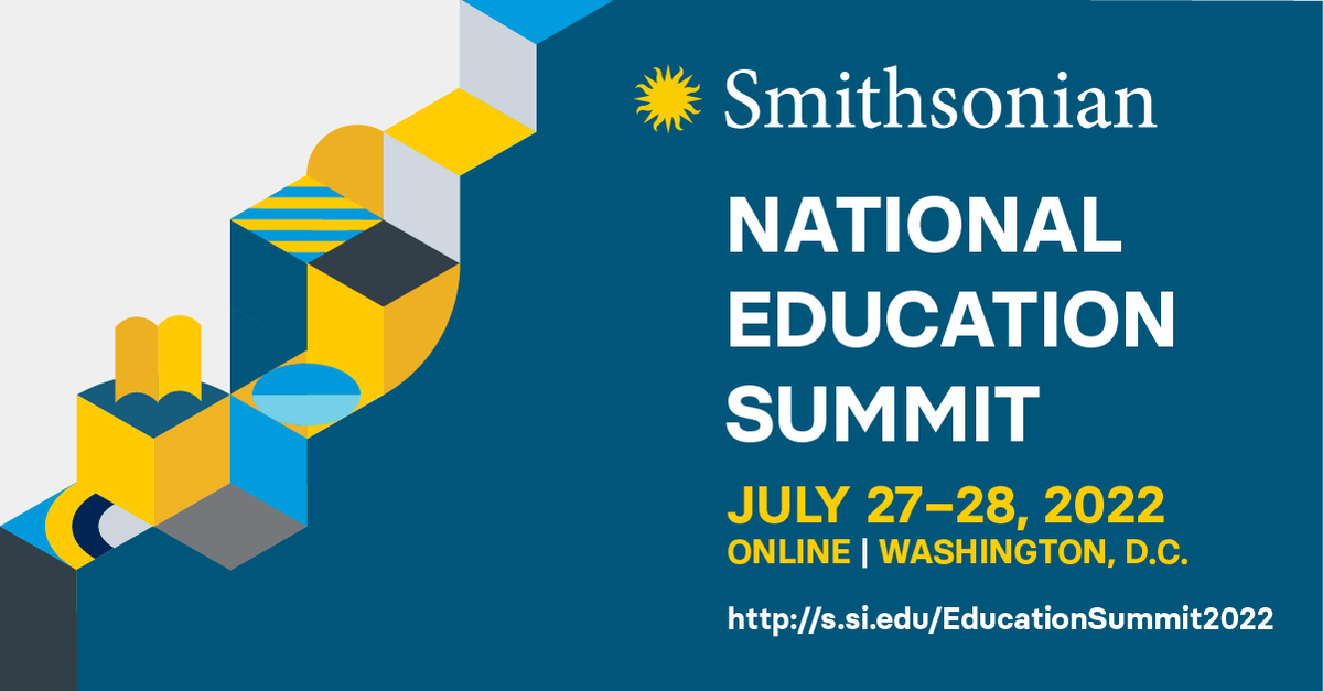 Educators mark your calendars! Learn from experts and practitioners across subject areas and leave with a toolbox full of classroom-ready ideas. 

Don't miss the July 28th panel discussion Experts Weight In: Early Learning in the US, from 1:40 -2:55. 
 s.si.edu/EducationSummi…