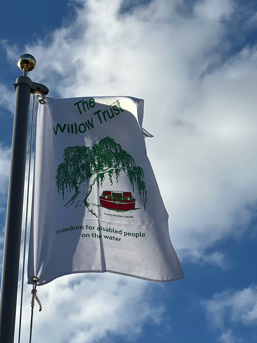 What a fantastic use of a Willow Trust tea towel. One of our guests from Weston Active Stroke Group has turned it into a flag and his granddaughter tells us that he proudly flies it in his front garden for all to see. Thank you Gramps! It looks fabulous!