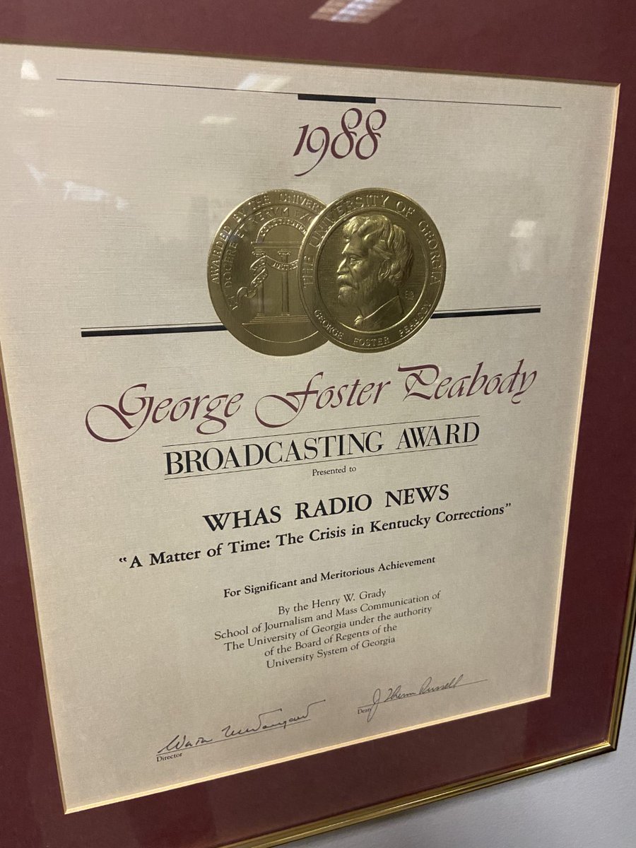 PaulMiles840's tweet photo. As we celebrate the @840WHAS centennial on Monday, here are more of the station's proud achievements. The Pulitzer Prize of broadcasting. #PeabodyAward #WHAS100 https://t.co/qzL9dk3lGK