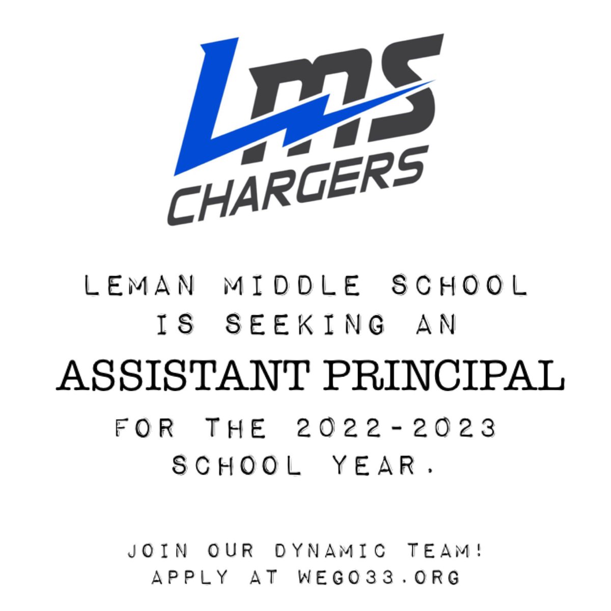 Maggie Lay (@yosoylalay) on Twitter photo Grow your career in administration with <a href="/WeGoD33/">West Chicago D33</a> at <a href="/D33Leman/">Leman Middle School</a>! We are seeking a candidate to round out our team for the coming school year. Apply online at wego33.org!
<a href="/IPADuPage/">IPA DuPage Region</a> <a href="/ilprincipals/">Illinois Principals Association</a> <a href="/MrHugelier/">Anthony Hugelier</a> <a href="/DrChristieLMS/">Dr. Hannah Christie</a> <a href="/SarahBurnett912/">Sarah Burnett, Ed.D.</a> <a href="/TrejoCarbajal/">Gloria Carbajal-Trejo, Ed.D</a> @PrincipalLJ10 Grow your career in administration with <a href="/WeGoD33/">West Chicago D33</a> at <a href="/D33Leman/">Leman Middle School</a>! We are seeking a candidate to round out our team for the coming school year. Apply online at wego33.org!
<a href="/IPADuPage/">IPA DuPage Region</a> <a href="/ilprincipals/">Illinois Principals Association</a> <a href="/MrHugelier/">Anthony Hugelier</a> <a href="/DrChristieLMS/">Dr. Hannah Christie</a> <a href="/SarahBurnett912/">Sarah Burnett, Ed.D.</a> <a href="/TrejoCarbajal/">Gloria Carbajal-Trejo, Ed.D</a> @PrincipalLJ10