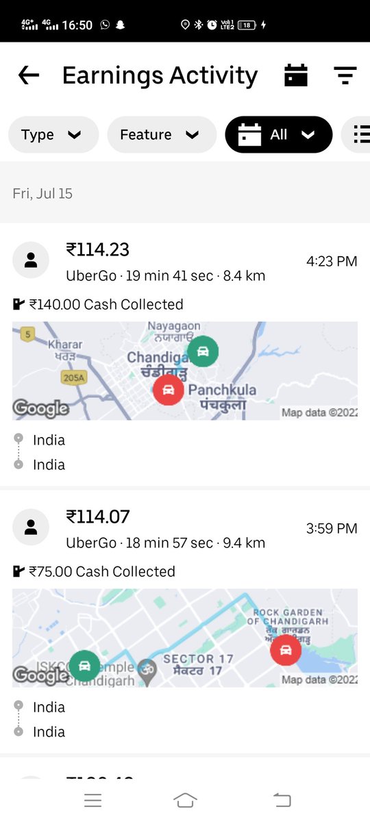 JudgeSaab4065's tweet photo. What fares Uber is giving to the drivers, the car fare is coming less than the auto, then what is the use of our vehicle.We Boycott Uber From Today Onwards Until Uber Increases Its Fares.#Uber #uberdriver #uberboycott @aajtak @ABPNews @Uber_India https://t.co/Yus8v0NQdm