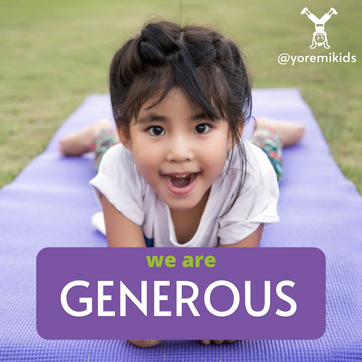 yoremiKIDS's tweet photo. Happy #Givesomethingawayday!! 

Lead with kindness today- it’s the coolest! Giving love, light, and even material things to another human in need is what allows there to be light in the world!! 🤸 ✨ https://t.co/xhw75MwTFq