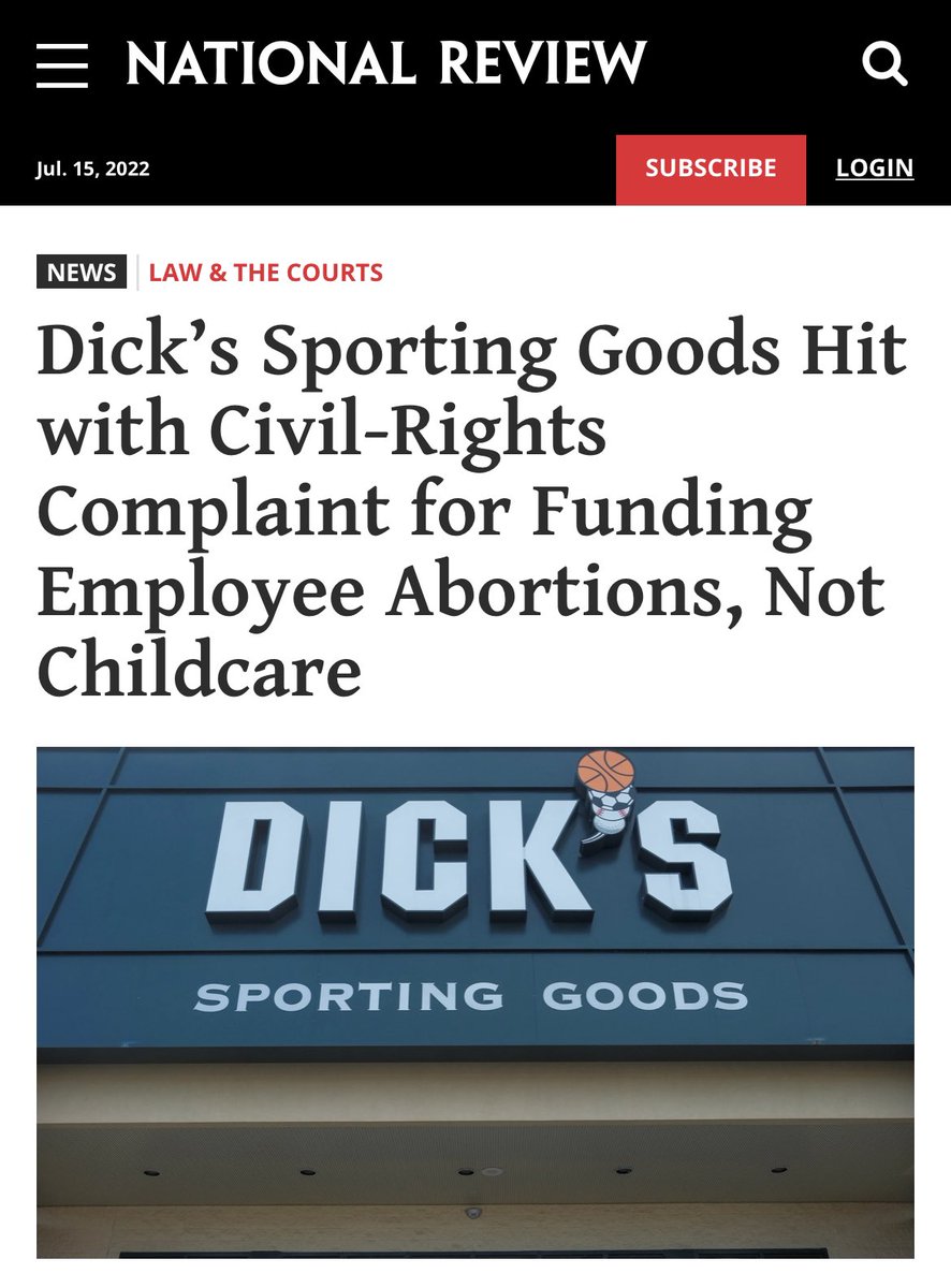 📰ICYMI: AFL filed a federal civil rights complaint against DICK’S Sporting Goods for MULTIPLE violations of Title VII of the Civil Rights Act.