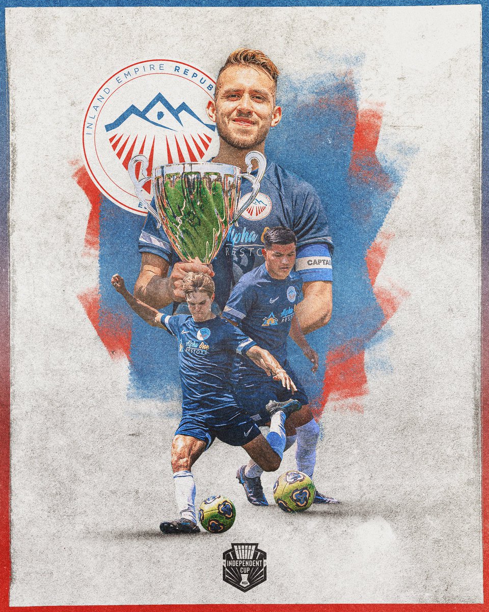 .<a href="/IERFC1/">INLAND EMPIRE REPUBLIC FC</a> kicked off the #NISAIndCup a couple weeks ago! They're back for more as they take the pitch TOMORROW at 5 PM PT 🦾‼️🔥