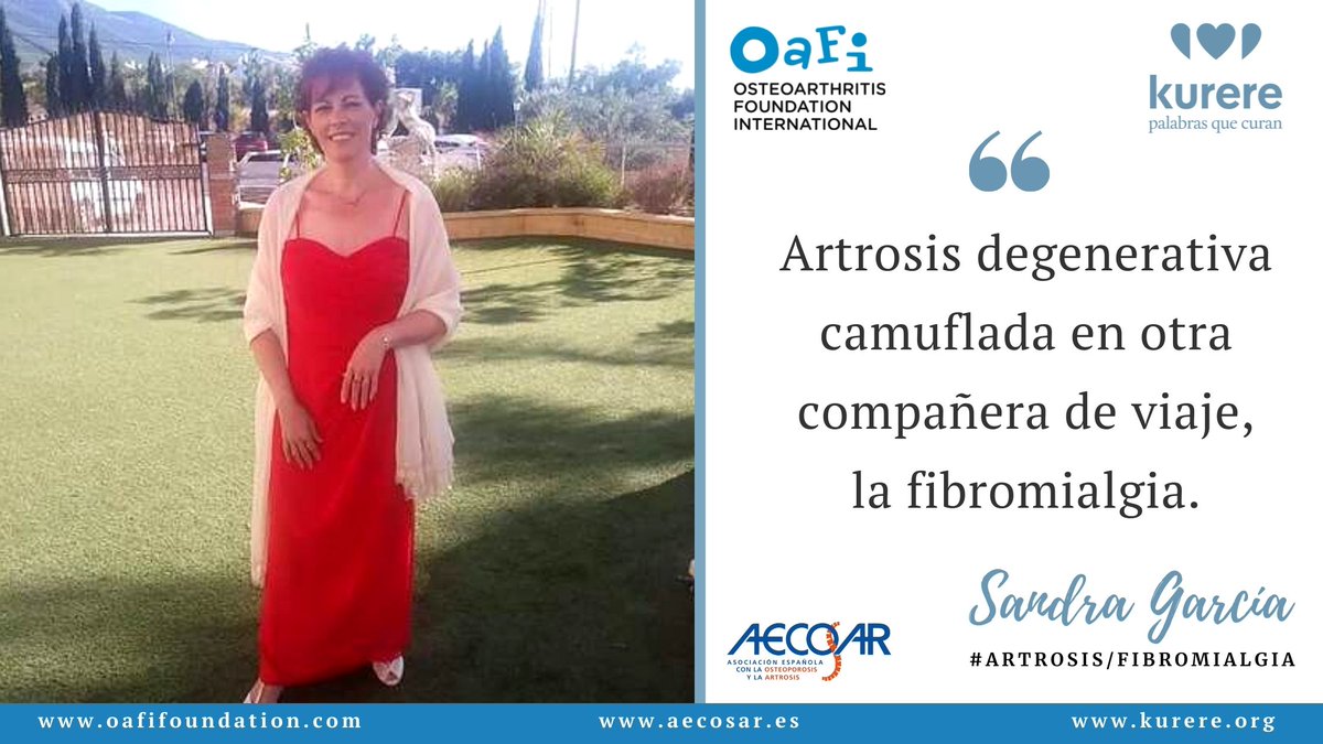 Os presentamos los primeros #testimoniosdesuperación #Artrosis #Osteoporosis <a href="/OAFIFoundation/">OAFI Foundation</a>           oafifoundation.com, aecosar.es  y #kurere
Sandra García " Artrosis degenerativa camuflada en la fibromialgia"               kurere.org/historias/sand…
 Un abrazo