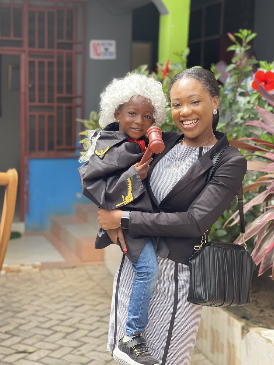 KeziaSanie's tweet photo. I visited our very own star girl Elizabeth’s school today to be there for her on their Career day. 

Our little judge is not your average judge. She is unique so she dresses in a special way 🤩😂❤️

I am always so proud of our precious FTF baby’s growth ❤️ https://t.co/QmzLW7tGcK