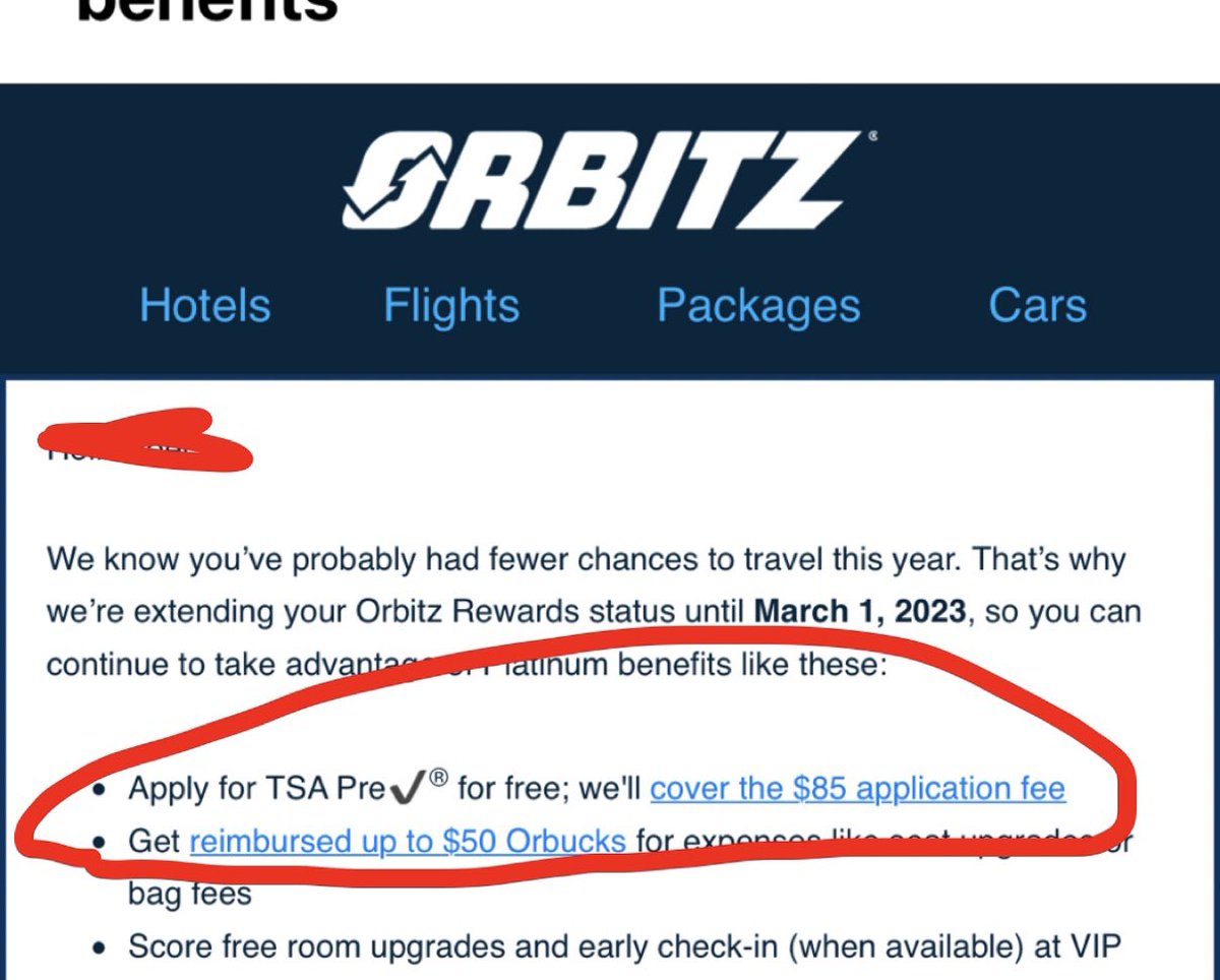 fornokathe's tweet photo. @Orbitz @OrbitzCareTeam So does Orbitz really cover the TSA application fee for us Platinum members or not? No one that works there seems to know what I’m talking about🙄 https://t.co/SND9mKv4SA