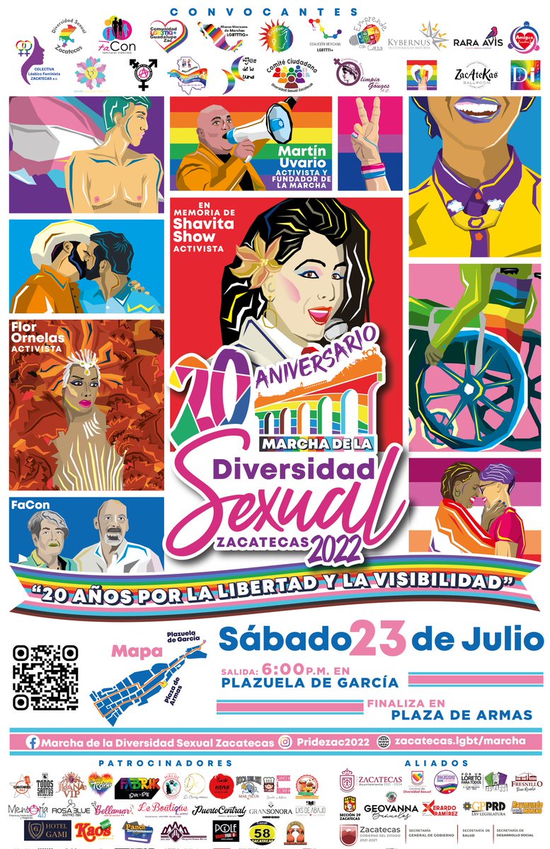 #20MarchadelaDiversidadSexualZacatecas #ZacatecasLGBTIQ #DiversidadSexual #23julio 🏳️‍🌈🏳️‍⚧️