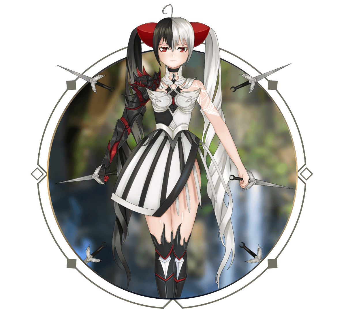 MagiConGame's tweet photo. 🎪KROSEI GEYRIA🎪

🗡️Krosei's a demon noble who abandoned her aristocratic lineage. She found the noble life boring, and one night she left---never to be seen again.

🎸She now works at a tavern in the town she lives in, and loves the hustle and bustle of the bards.
#MagicConnect https://t.co/0WhCxx4noo