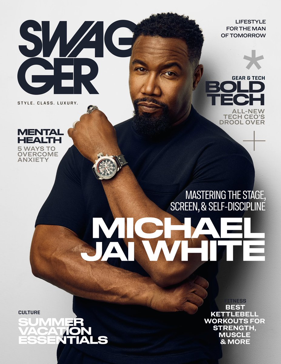 SwaggerMagazine's tweet photo. Swagger sat down with @MichaelJaiWhite to talk about his upcoming projects, the gift of martial arts, and look back at some of his legendary roles. Read the full cover story on the link below:
https://t.co/CHuqZQivNk
#swaggermagazine #celebrity #cover #michaeljaiwhite #actor https://t.co/xZPEu3loJR