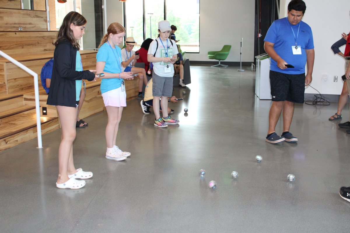 accel_ncssm's tweet photo. Morganton summer campers are experimenting with robots called Sphero Boltz, while the 
agriculture class is learning to transplant with out using soil.
#SummerAccelerator #NCSSMSummer https://t.co/djlTiXFrVz