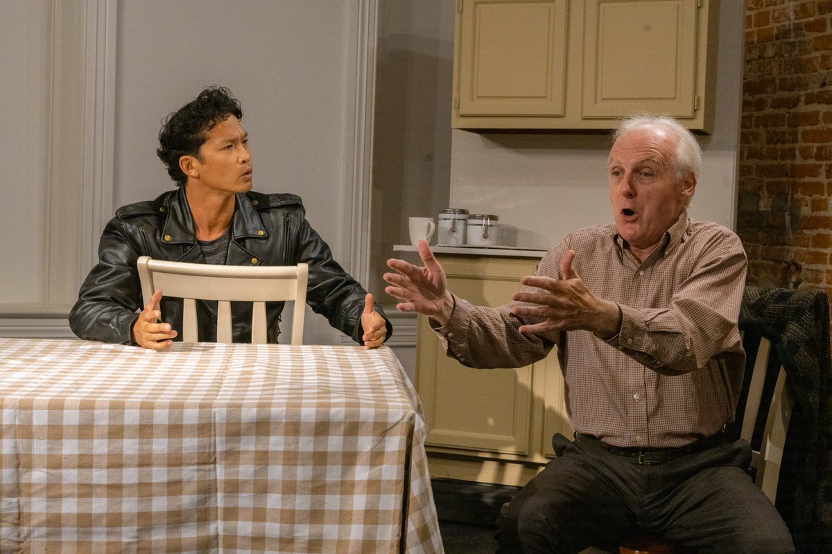 UniversePlayers's tweet photo. Just out--a photo-- 
The Edge of the Universe Players 2 present
A Number
by Caryl Churchill
Jacob Yeh, l., David Bryan Jackson*, r.
*Member, Actors' Equity
See  https://t.co/cVMvYvOJ18
https://t.co/C4HLfU8lQR 
https://t.co/KhiAvCwp9f 
https://t.co/LidFGg4IlJ  
#capfringe22 https://t.co/y0m3r3oOHa