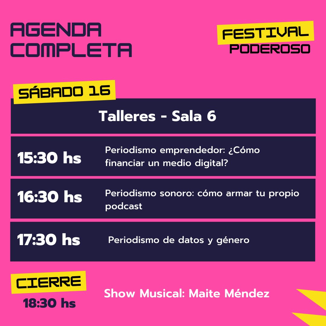 ¡Falta 1 día para el #FestivalPoderoso! 🥳

No se suspende por lluvia. Te esperamos en <a href="/ElRecoleta/">CENTRO CULTURAL RECOLETA</a> 😎

Seguí este hilo y mirá la agenda completa 👇