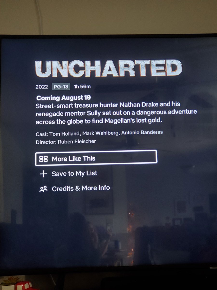 abar8348's tweet photo. WTH @netflix. Uncharted was supposed to be available today (July 15) but now says August 19th 🤬 first pic taken July 5th and the second July 15th. Why is it delayed? https://t.co/u0bHb0E6OY