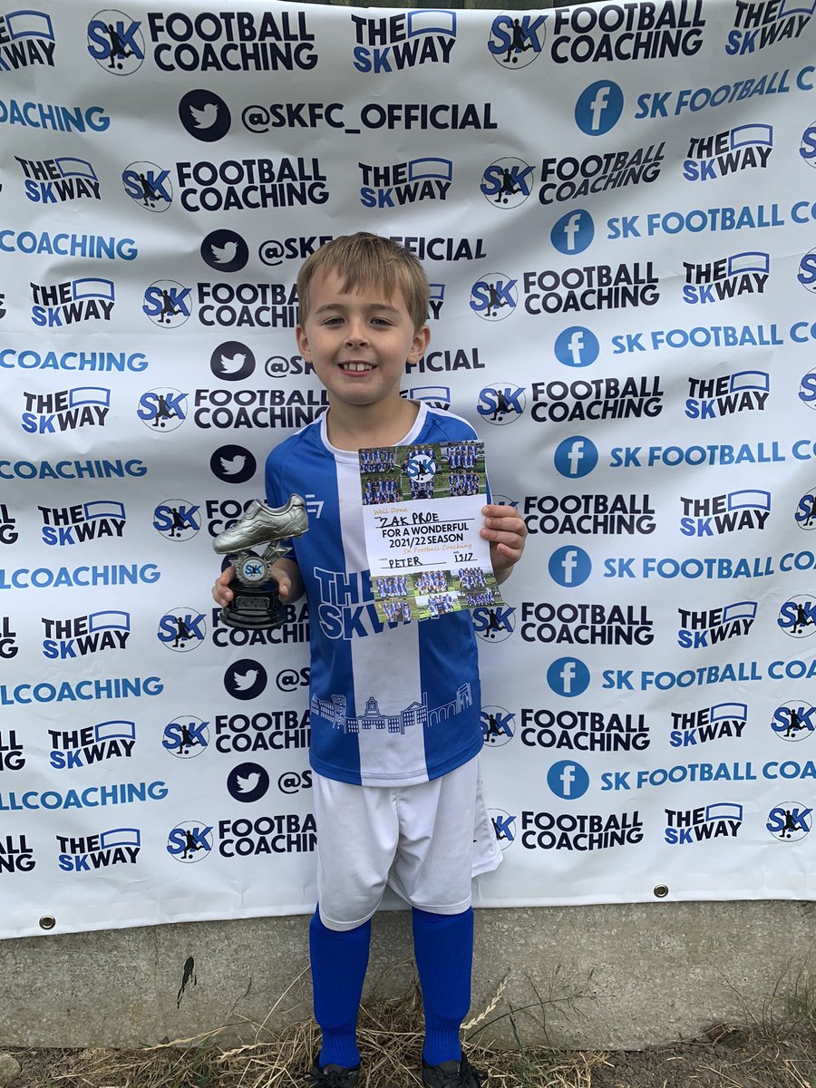 Player of the season for <a href="/skfc_official/">SK Football Coaching</a> the greatest environment for any young player - watch out <a href="/LaticsOfficial/">Wigan Athletic</a> and <a href="/Tompearce98/">Tom Pearce</a> he’s coming for you #wafc