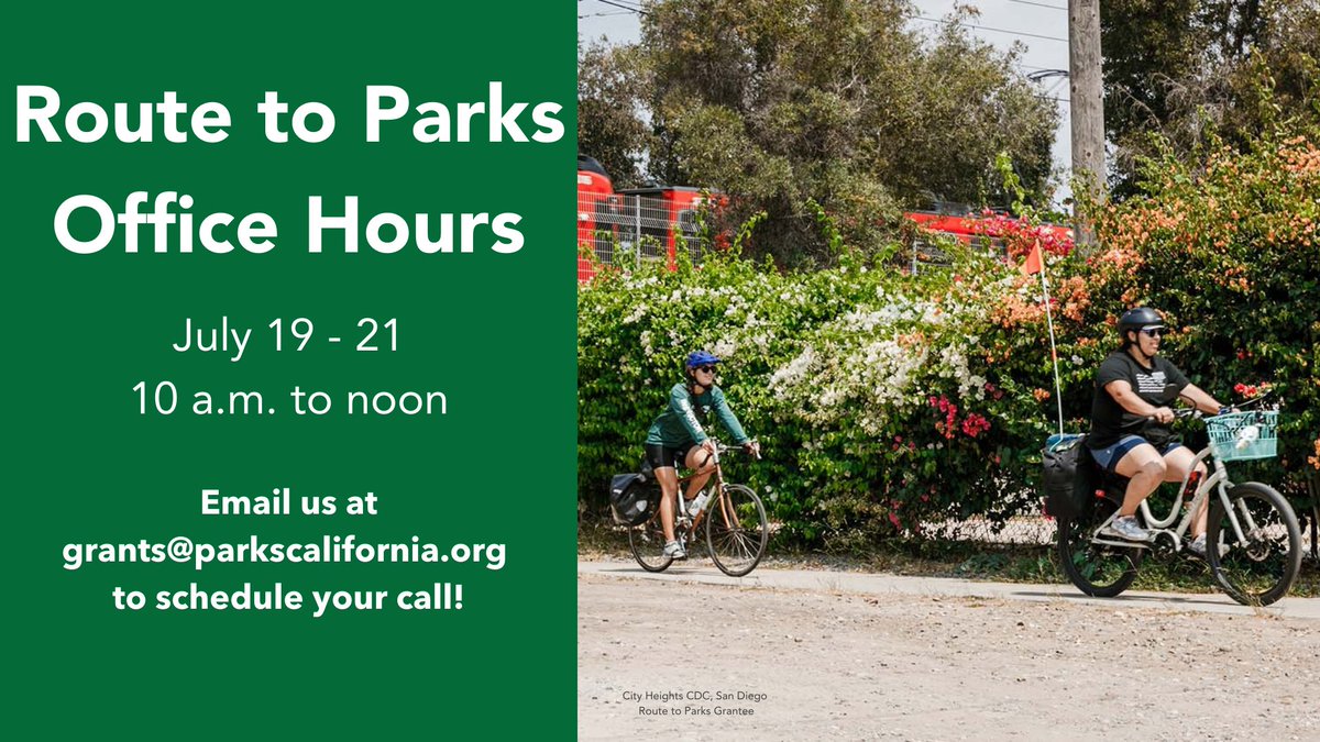 CALPACAPARKS's tweet photo. If you haven't heard, the applications for the third cycle of @ParksCalifornia Route to Parks Grants program are now open! https://t.co/2dBcW97Ynk https://t.co/3YguqEJTne