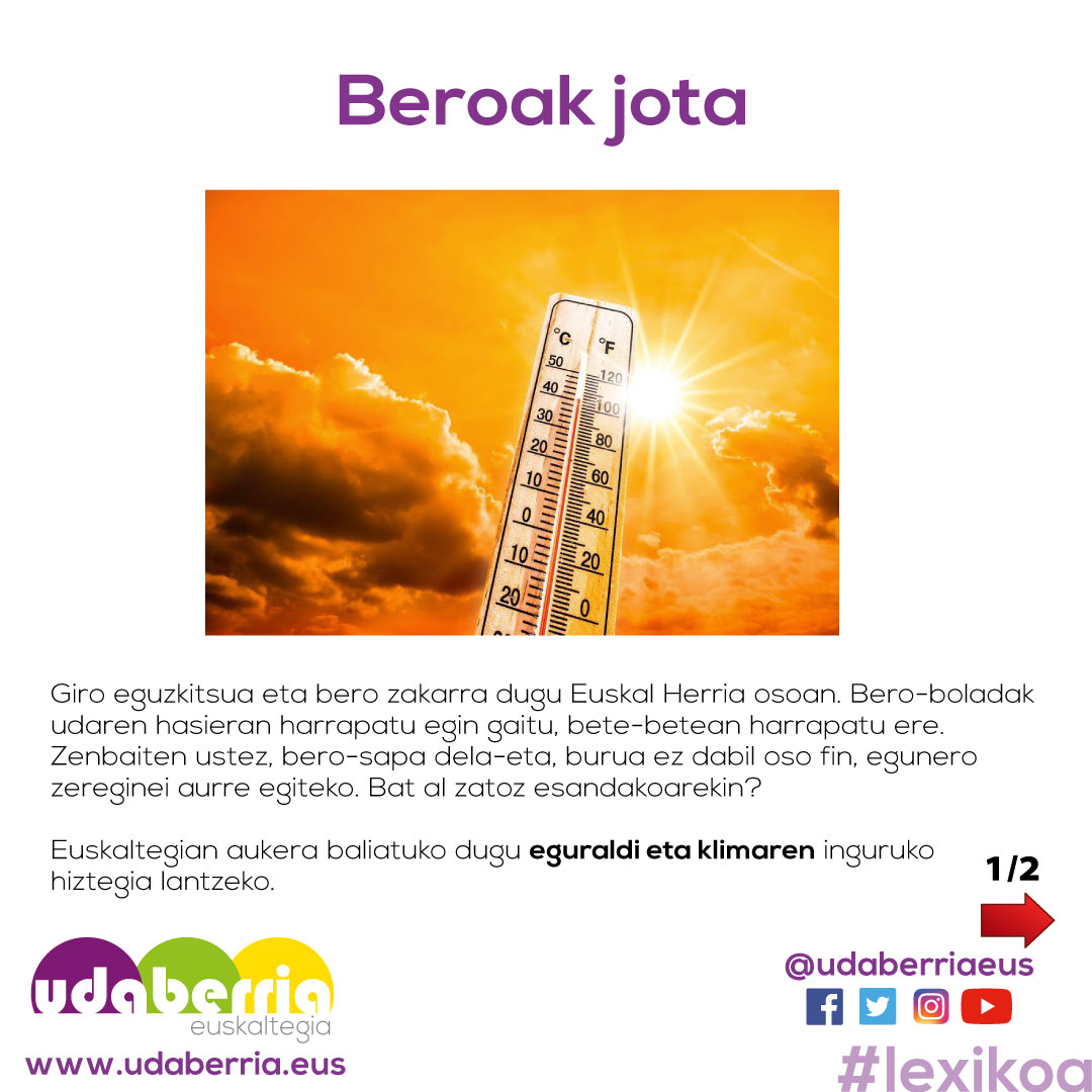 UdaberriaEus's tweet photo. Beroak jota

#lexikoa #vitoriagasteiz #UdaberriaEuskaltegia #euskera #euskara #euskaltegi #euskaraz #euskaltegia #cursoseuskera #gasteiz #ikasi #euskaraikasi #zalantzak #gramatika #dudas https://t.co/hrlg8rAoTF