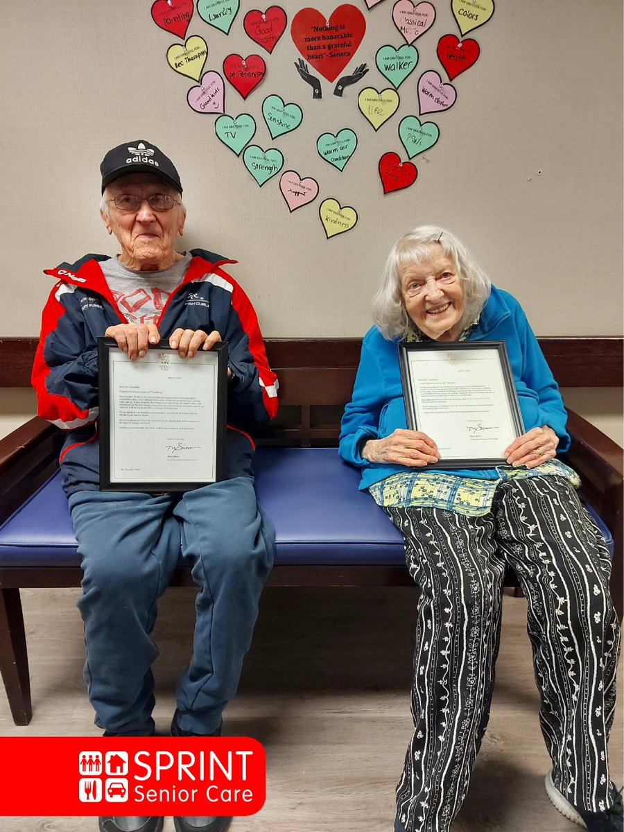 One unique way SPRINT Senior Care celebrated Seniors Month this past June was by presenting our 90+ year old Pine Villa clients with a celebration greeting from the Governor General of Canada, Her Excellency the Right Honorable Mary Simon. @GGCanada What an exciting milestone!