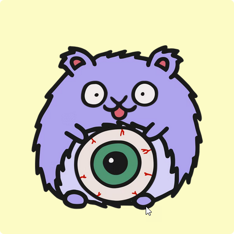 ToyBoogers's tweet photo. I have no idea where Stash got this eyeball! 😬 https://t.co/LCI2q9tsUO