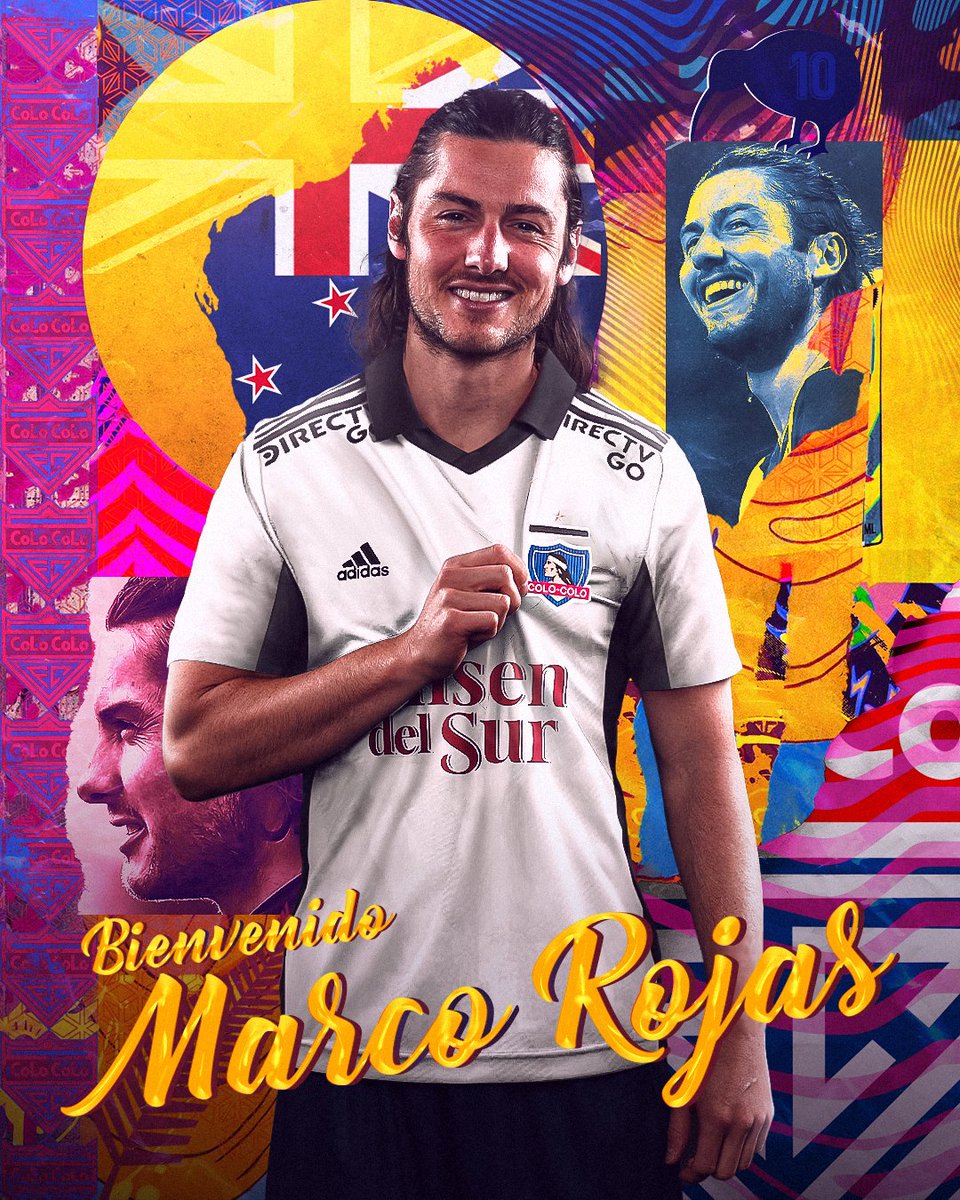 ColoColo's tweet photo. 🇨🇱 ¡𝑩𝒊𝒆𝒏𝒗𝒆𝒏𝒊𝒅𝒐 𝑴𝒂𝒓𝒄𝒐 𝑹𝒐𝒋𝒂𝒔! 🇳🇿

Estamos felices de anunciarles que tras superar los exámenes médicos (y una pequeña gripe), el delantero Marco Rojas se transformó en nuevo jugador de Colo-Colo. 

Mucho éxito en el MÁS GRANDE 🤟🏼
🎨 @BarryShirts https://t.co/k40s4xZKfH