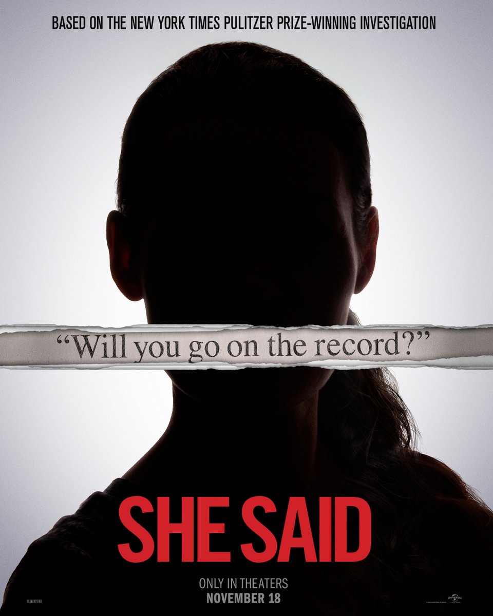 CinematizandoOf's tweet photo. Pôster de Ela Disse, longa sobre o movimento sobre movimento #MeToo 

No Brasil está previsto apenas para 2023

#ElaDisse #SheSaid #UniversalPictures #CareyMulligan #ZoeKazan #SamanthaMorton #AndreBraugher #MariaSchrader #RebeccaLenkiewicz #JodiKantor #MeganTwohey https://t.co/4UBcrKZL2Y
