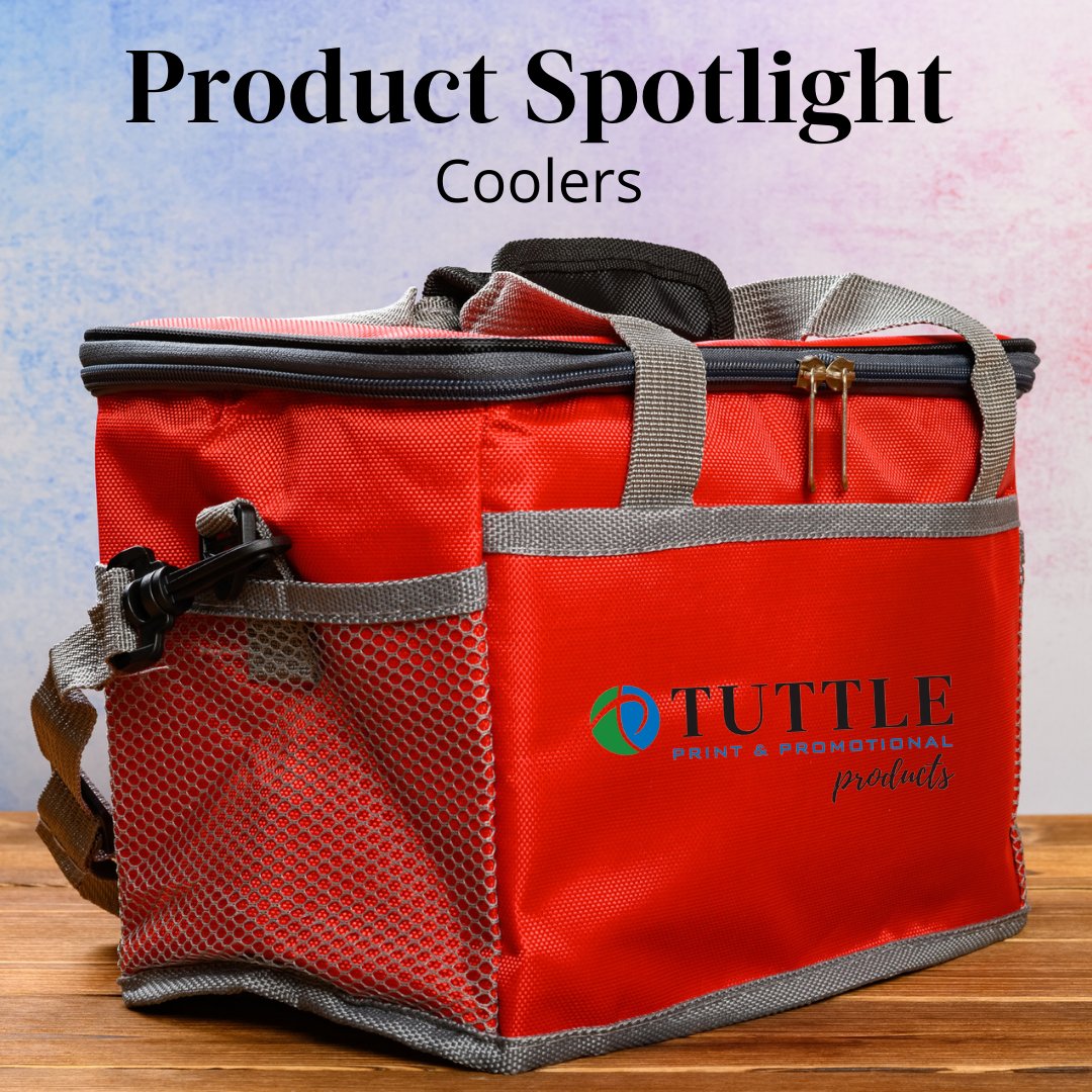 TuttlePrinting's tweet photo. Whether you’re picnicking in the park or playing 18 holes, nothing beats a cold and refreshing beverage on a hot day. That is why today’s Product Spotlight are Coolers. Spread your brand awareness and prepare your employees and clients at their next outdoor event. #Tuttleprintsit https://t.co/EqZFFUET4k