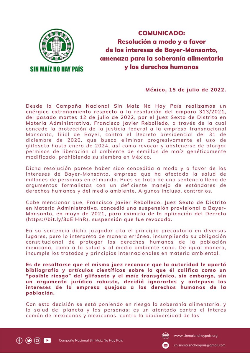 Sin Maíz No Hay País tweet media