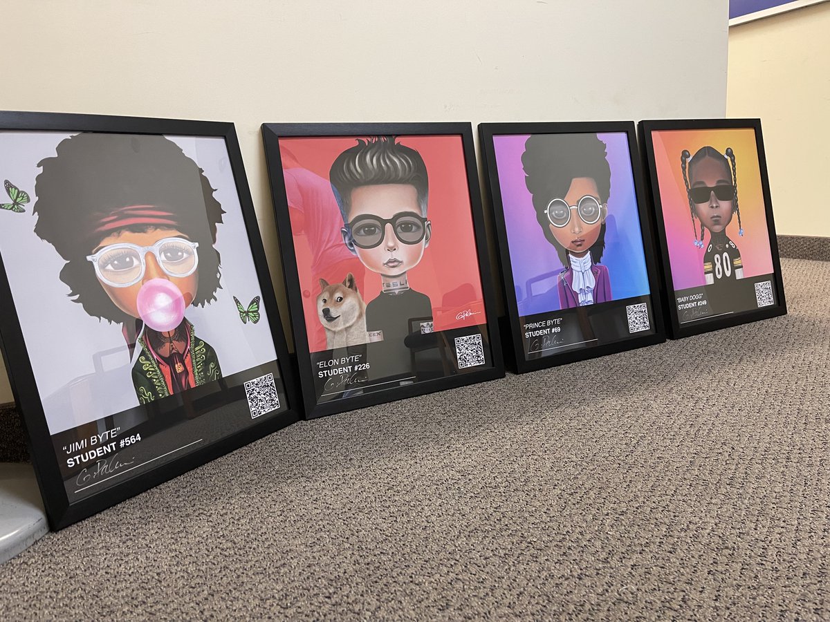 Look what came in the mail today. What a nice surprise! Thank you so much <a href="/PictureDayNFT/">Picture Day 📸 Mint Now</a> <a href="/GinaPalmerinArt/">GINA PALMERIN</a> <a href="/AbrahamMuheize/">Abraham Muheize 👕🎨🏀</a> for sending these. Cant wait to hang these up. @Enirgy_Official <a href="/SnoopDogg/">Snoop Dogg</a> <a href="/elonmusk/">Elon Musk</a> <a href="/prince/">Prince</a> <a href="/JimiHendrix/">Jimi Hendrix</a> <a href="/SchupperStar76/">SchupperStar | Jeff Schuppe | HEIRLUME Art</a>