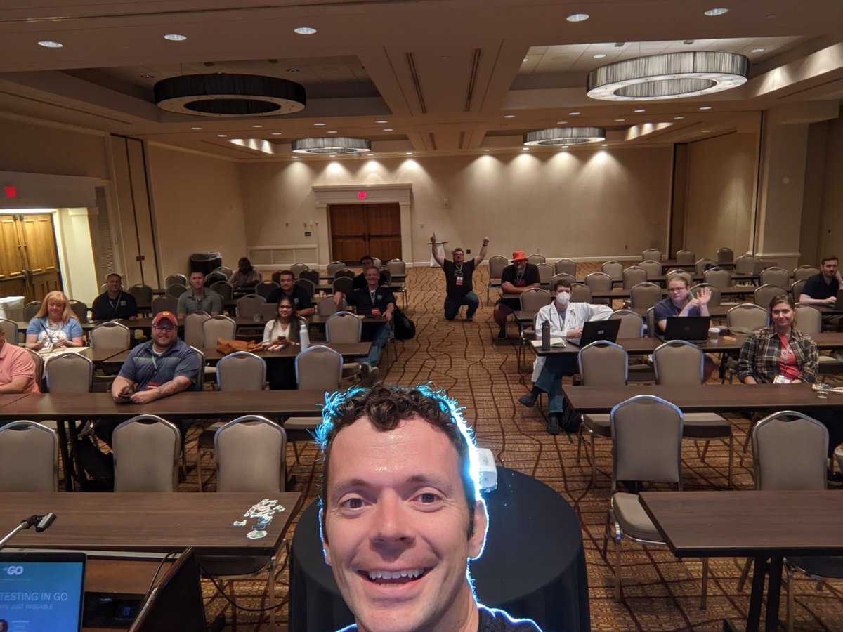 stmcallister's tweet image. Thanks to everyone who came to my Go Testing talk! Come see my Terraform talk at 2:30! #NebrCode @amegala