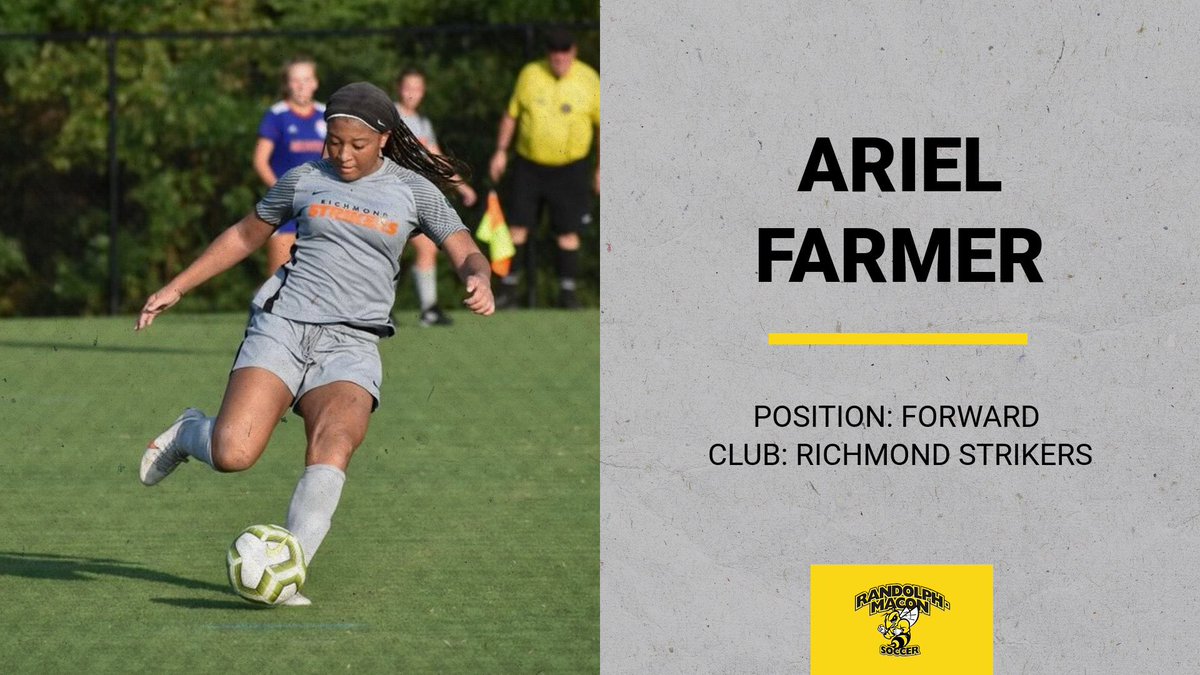Next up is Ariel Farmer, a forward from the Richmond Strikers.

Fun Fact: Ari has always REALLY wanted a Corgi, but for now is settling for a stuffed animal version. Maybe we’ll have a new team dog in the next four years?? 

Welcome to R-MC, Ari! 🐝⚽️
