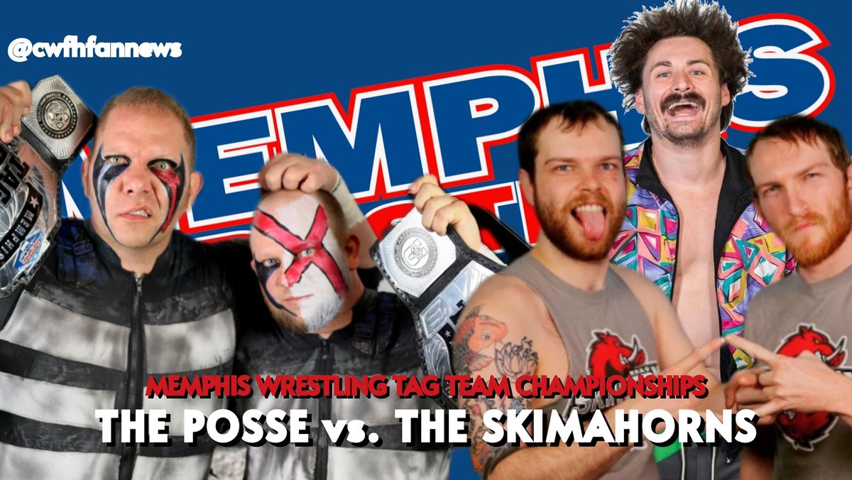 SATURDAY | The #MemphisWrestling Tag Team Titles will be on the line! The Skimahorns will challenge The Posse!

youtu.be/yoPubY-1nA4