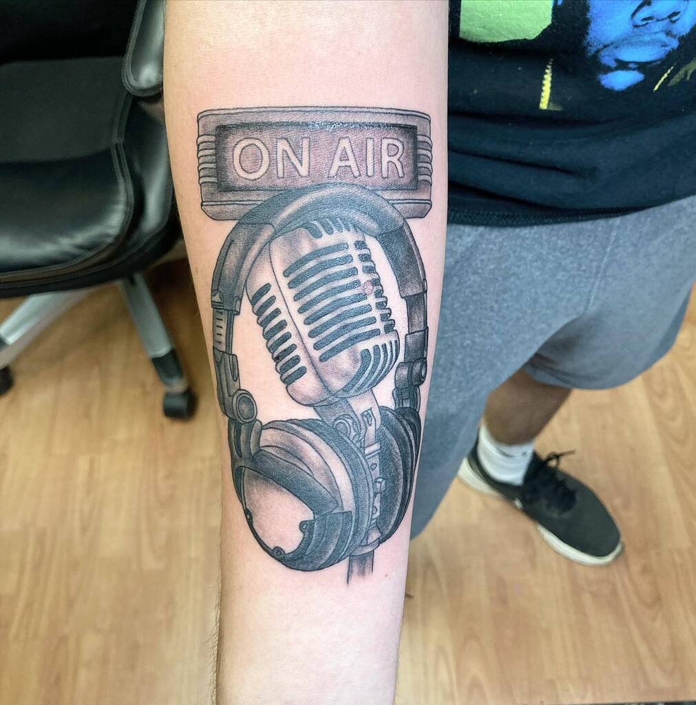 Microphone tattoo by Maya Sapiga  Post 13493