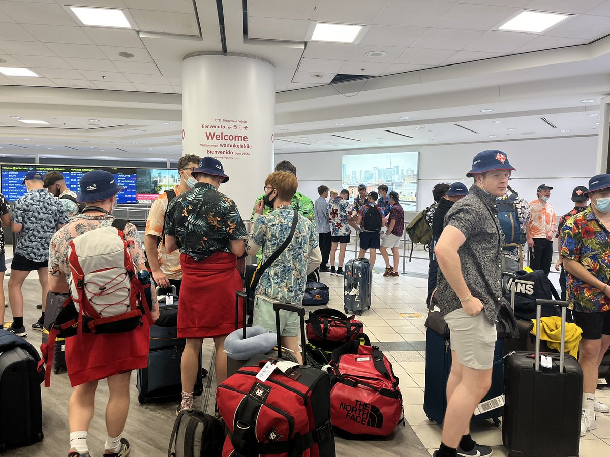 BWSRugby's tweet photo. Landed at Toronto.   All safe and sound.   Off by coach to #brantconservationarea and our tents @BWordsworths  @ https://t.co/8h7Aj709fP