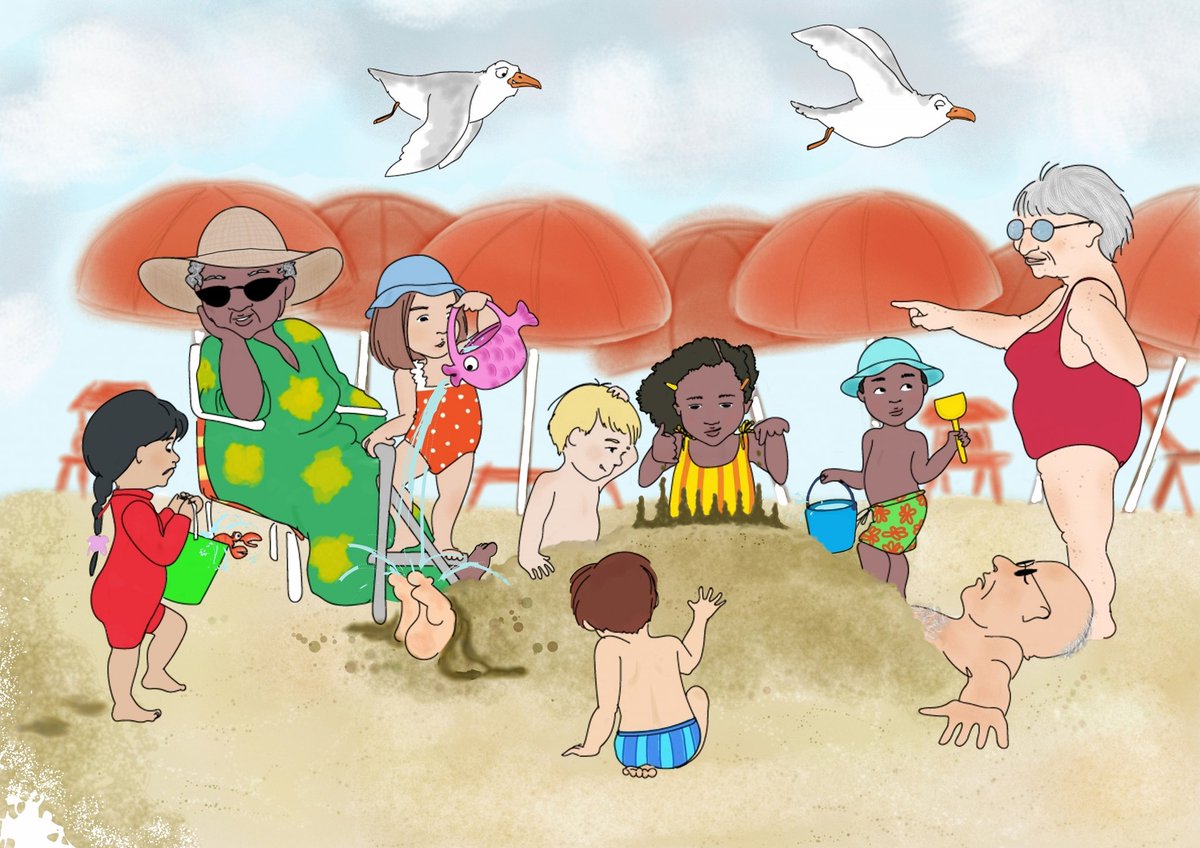 El_on_air's tweet photo. Summer 2022🌞⛱ Have fun😆
#summer2022 #beachside #seagull #kidsgames #illustration #childrensbook #HaveFun https://t.co/RU91NiJ3vd