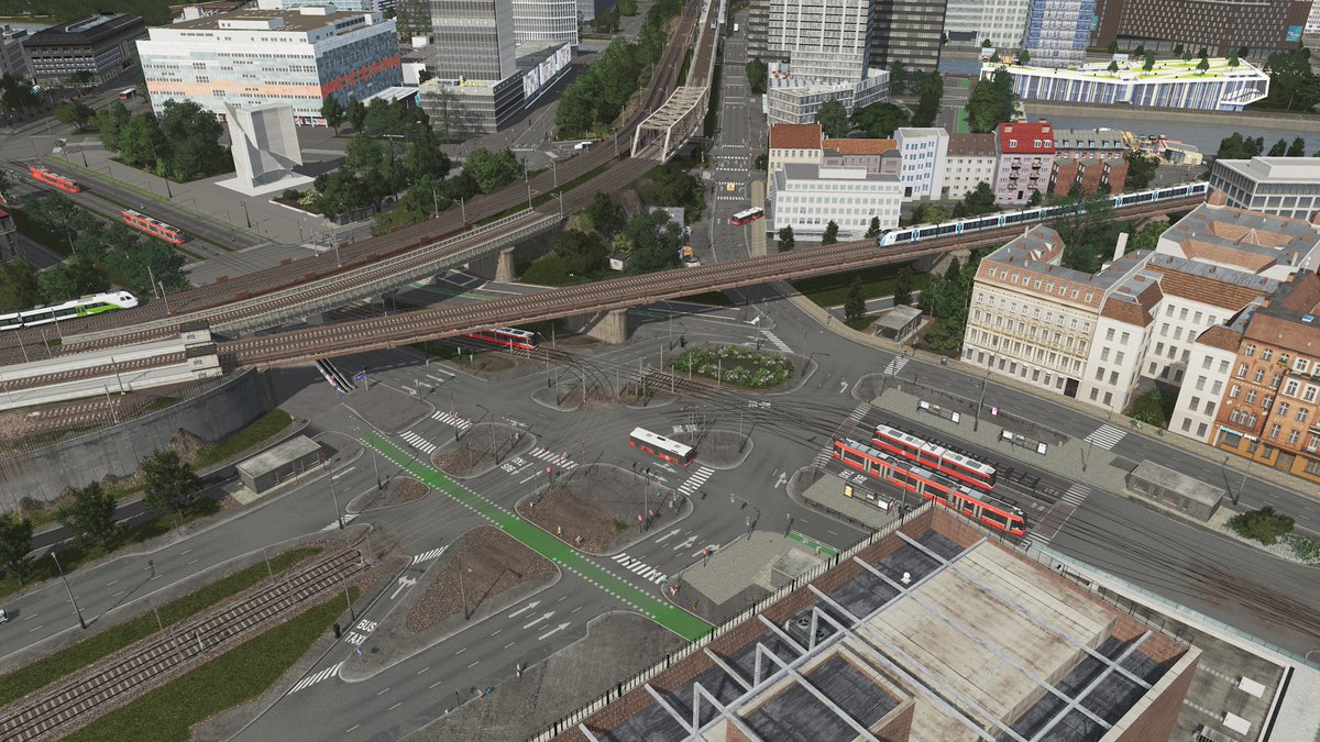 NRsaw21's tweet photo. PEAK TRANSIT

#nowarsaw21 #citieskskylines #publictransport #transit https://t.co/3FJ2XJ5wRI
