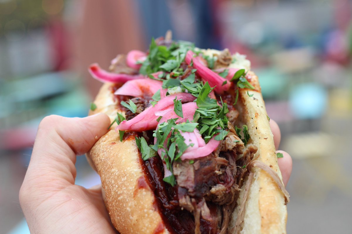 rayrayshogpit's tweet image. Columbus special for Friday: smoked lamb sandwich
