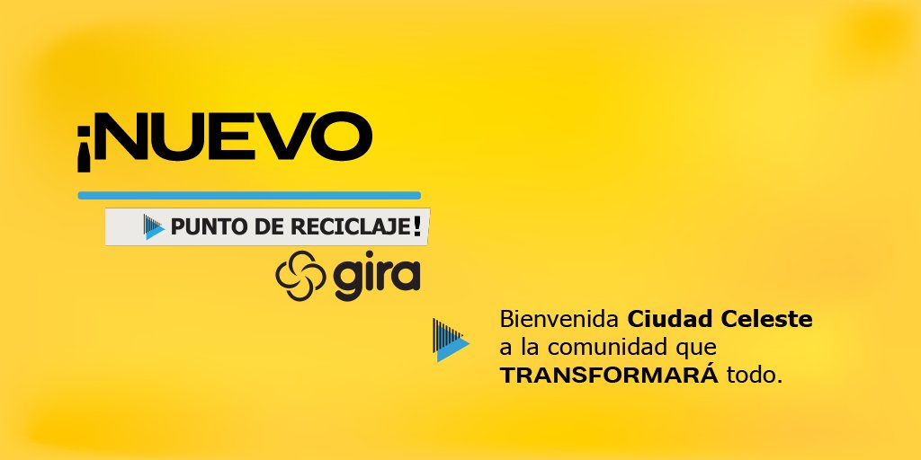 GiraReciclaEC's tweet photo. 📢 ¡Buenas noticias que nos acercan más a ustedes! 📢
¡Ya son 23 puntos de ♻️ reciclaje en #Guayaquil!
Visita nuestro nuevo Punto GIRA
📍@SupermaxiEcu Ciudad Celeste
✅ Ahora puedes cuidar el planeta junto a nosotros 💚🌎
@CorpFavoritaEc
#ReciclarTransforma #ReciclaEcuador https://t.co/SrvY1najOd