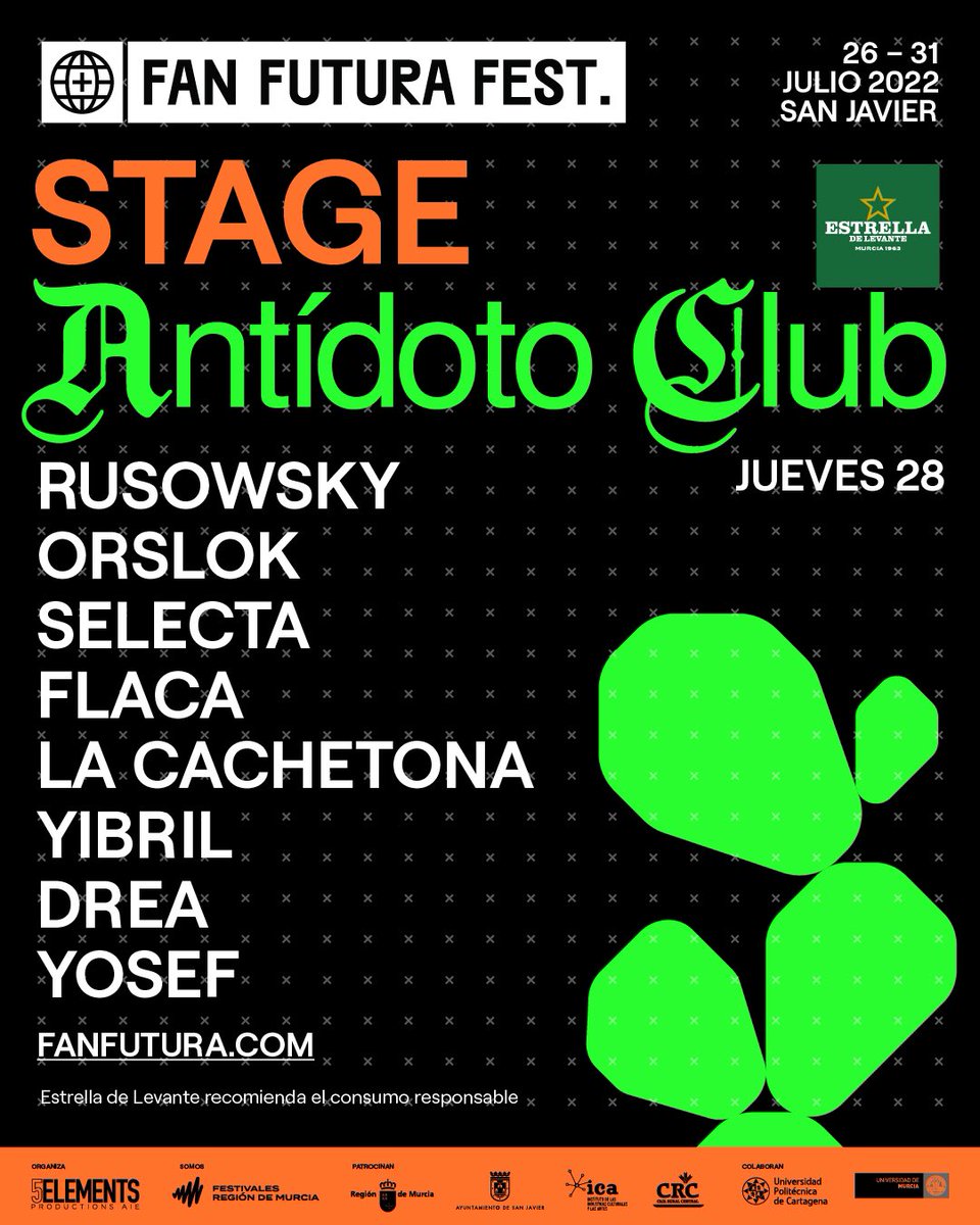 Bffff la que liará <a href="/AntidotoClub/">Antidoto Club</a> en <a href="/FanFutura/">FAN FUTURA FEST🌐</a> 🧪🔥

🌵Compra tus entradas antes de la SUBIDA DE PRECIO en fanfutura.com/entradas/