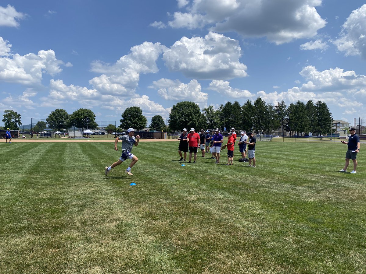 Big26Baseball's tweet photo. 18 college coaches on hand for today’s Big 26 combine! Athletes getting great looks here at Penn State Harrisburg before tonight’s Game 1. https://t.co/H3qI3YgaLt