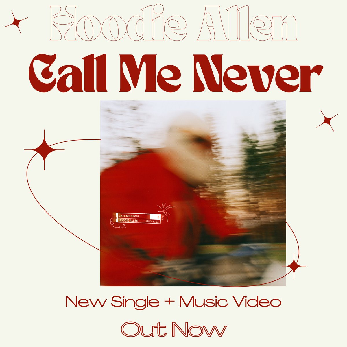 WTFpublicity's tweet photo. Today @HoodieAllen releases “Call Me Never", a pop-punk single that seamlessly melds his timeless pop sound with fresh punk influences. Along with an action packed, comedic music video, this single marks a new era for Hoodie. Listen now & check out the music video! #CallMeNever https://t.co/YTre0XIdH4