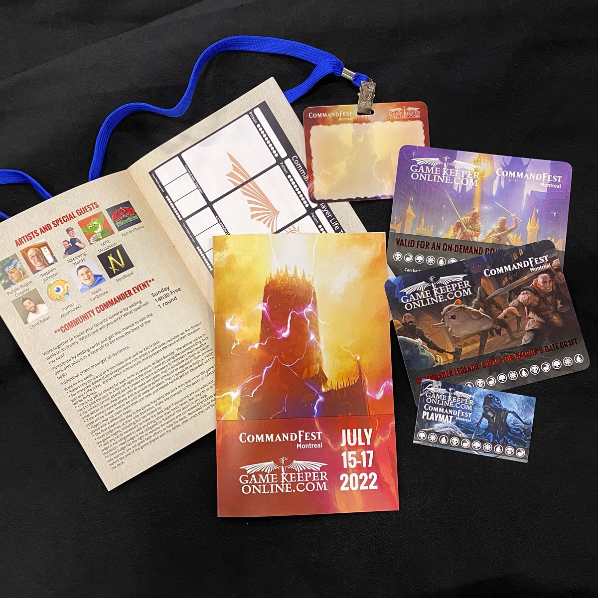 GameKeeperQC's tweet photo. CommandFest Montréal: Voici tout ce que vous obtenez avec un badge 3 jours! Check out all the goodies you get with a 3 day badge! 
#commandfest #wizardsofthecoast
https://t.co/UjE5iF6emR https://t.co/NVRRiunCbs