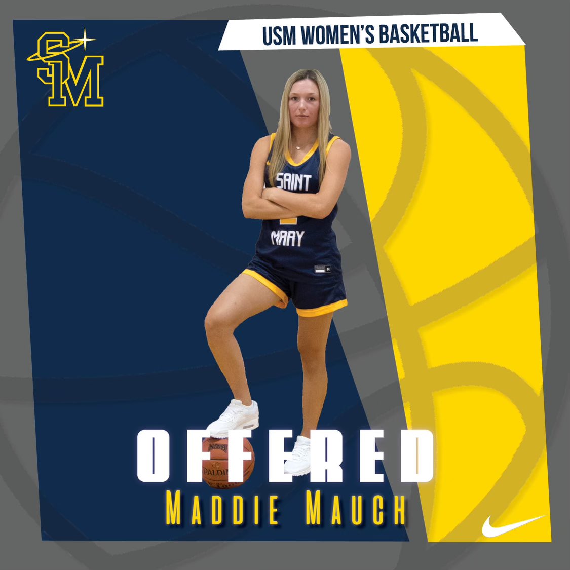 Thank you <a href="/AndyKelley47/">Andy Kelley</a> <a href="/DonShipman49/">Coach Ship</a> and <a href="/coachSkupa/">Mackenzie Skupa</a> for a wonderful visit. Excited to announce that I’ve received an offer to play at The University of St. Mary! <a href="/USM_WBB/">Saint Mary Women’s Basketball</a>