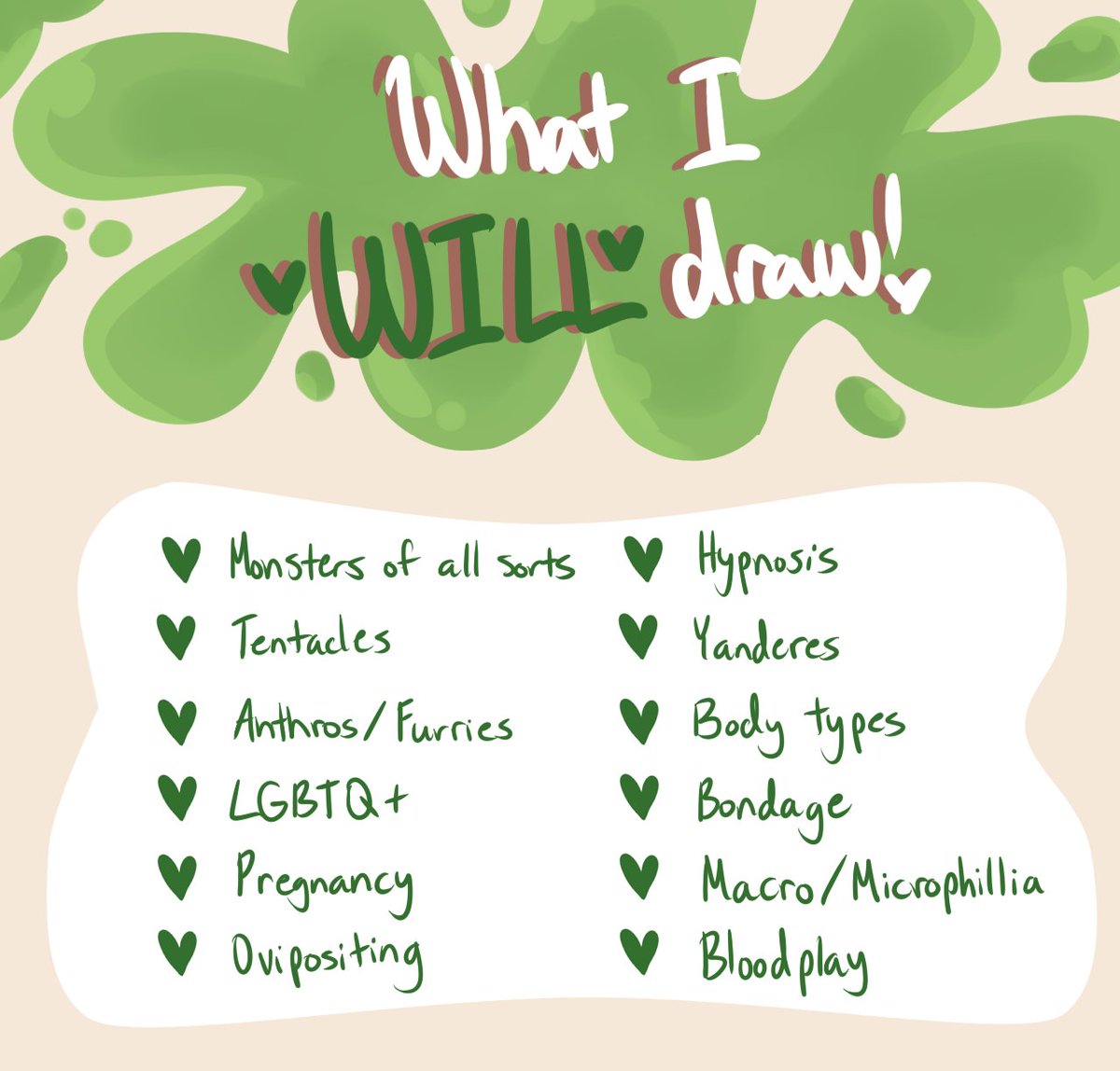 Acupofsin69's tweet photo. 🍵Hiya, lovelies!🍵

Here's an intro to my nsfwsona and account! Hope you enjoy my work 💚

#nsfwart #nsfwartist #monstergirl https://t.co/I58uEbU0At