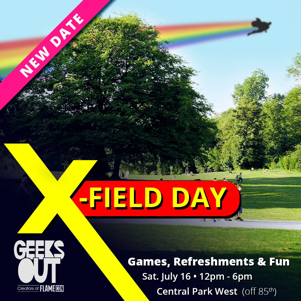 GeeksOUT's tweet photo. Join us tomorrow (12-6pm) for #GeeksOUT's X-Field Day at Central Park West (off of 85th), for some fun in the sun! There'll be light refreshments, crafts &amp; some #DangerRoom games, including a water balloon race. Feel free to bring your own games &amp; snacks. https://t.co/AgRVjbhzhd