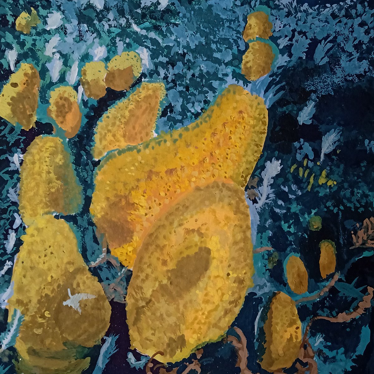 verdeoceano's tweet photo. Hiii basically I completely forgot I have Twitter but here's a painting with #gouache  I made in June<3 https://t.co/cEmG2AeY20